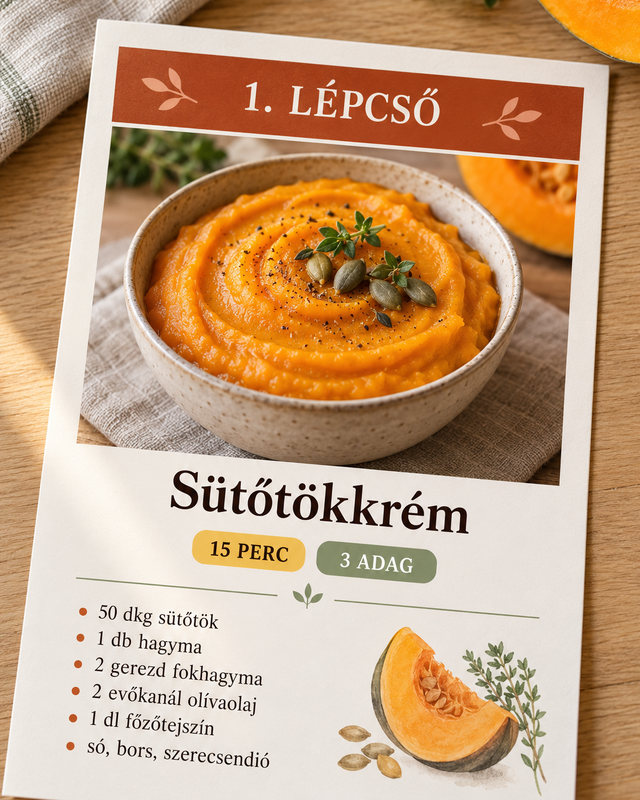 1. lépcső: Sütőtökkrém