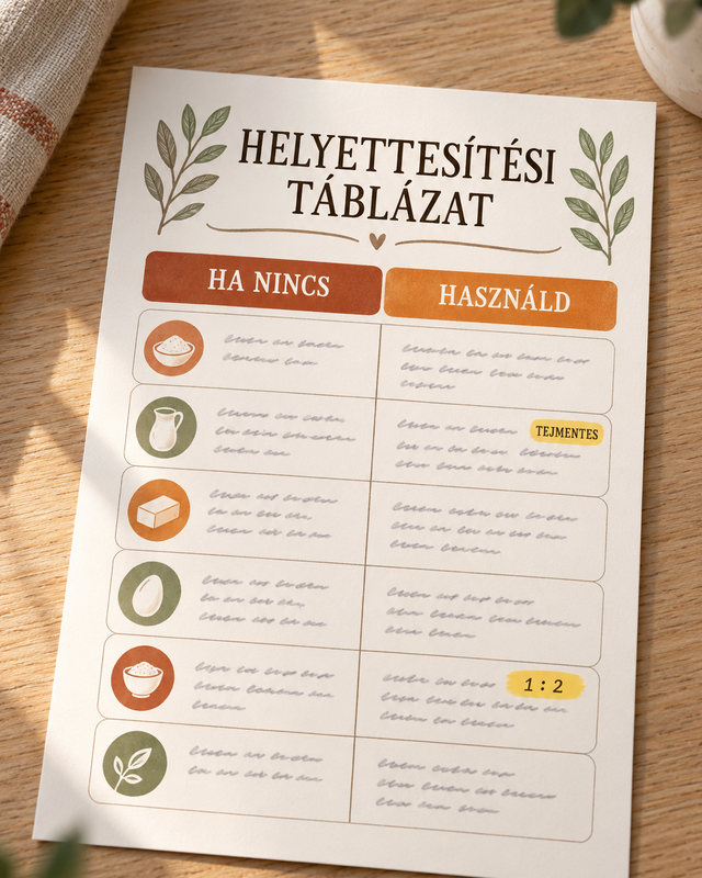 Helyettesítési táblázat